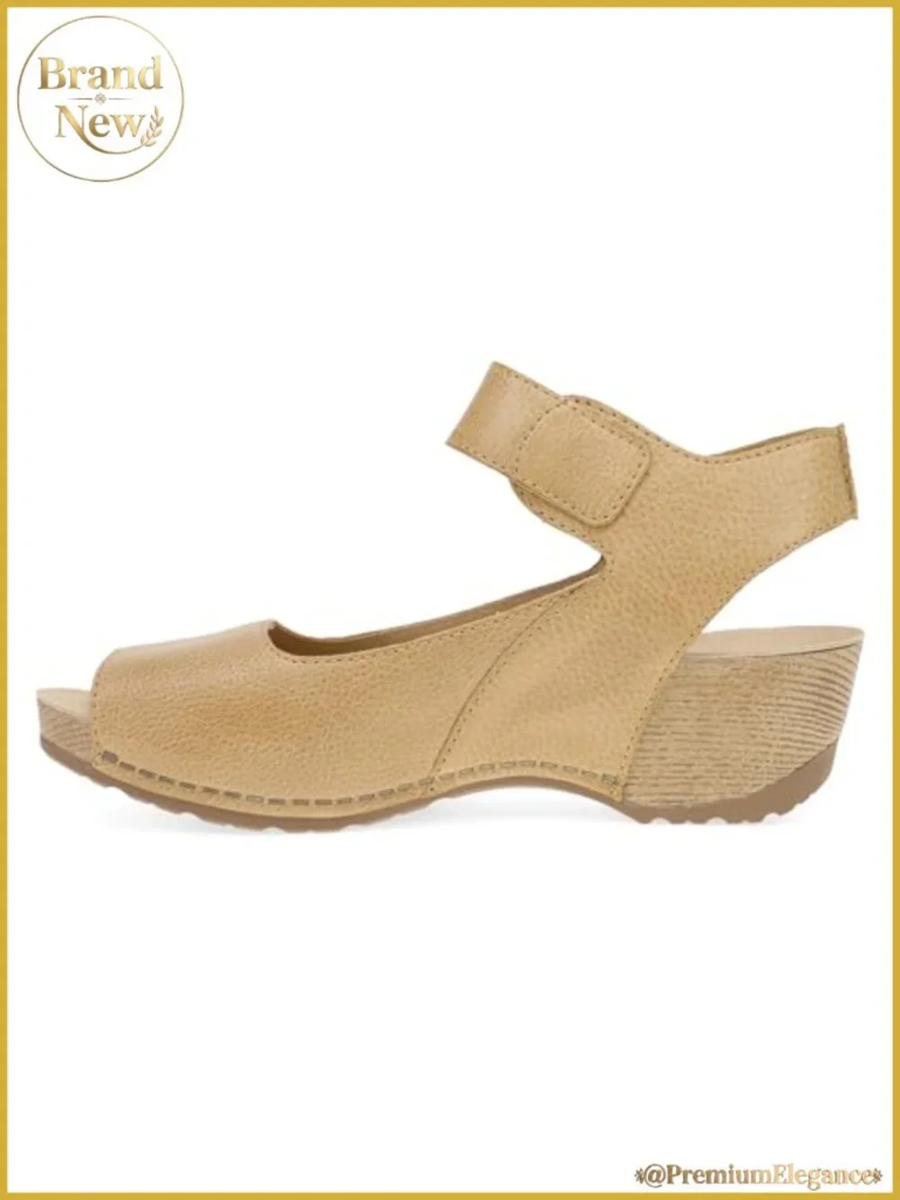 Dansko Tiana Slip-On Leather Platform Sandal Contoured Footbed Comfort